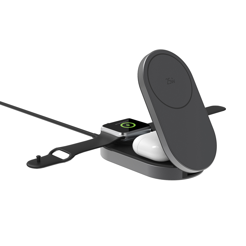 Cargador inalámbrico plegable Quantum ultrarrápido 3 en 1 - Imagen 3
