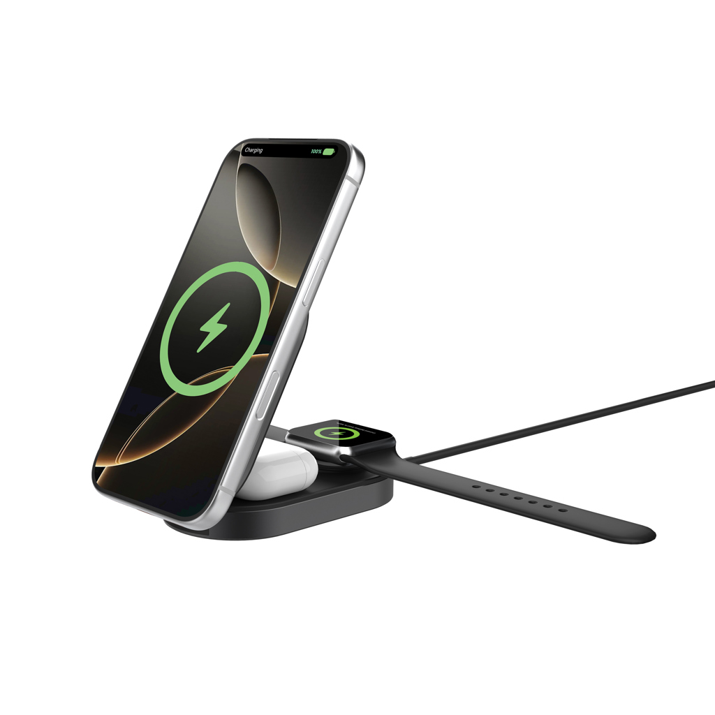 Cargador inalámbrico plegable Quantum ultrarrápido 3 en 1 - Imagen 5