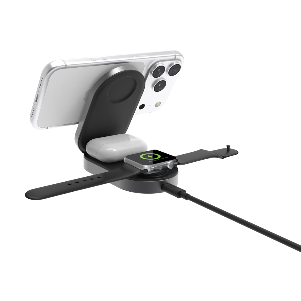 Cargador inalámbrico plegable Quantum ultrarrápido 3 en 1 - Imagen 4