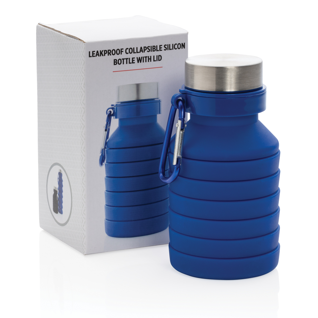 Botella de silicona plegable antigoteo con tapa - Imagen 7