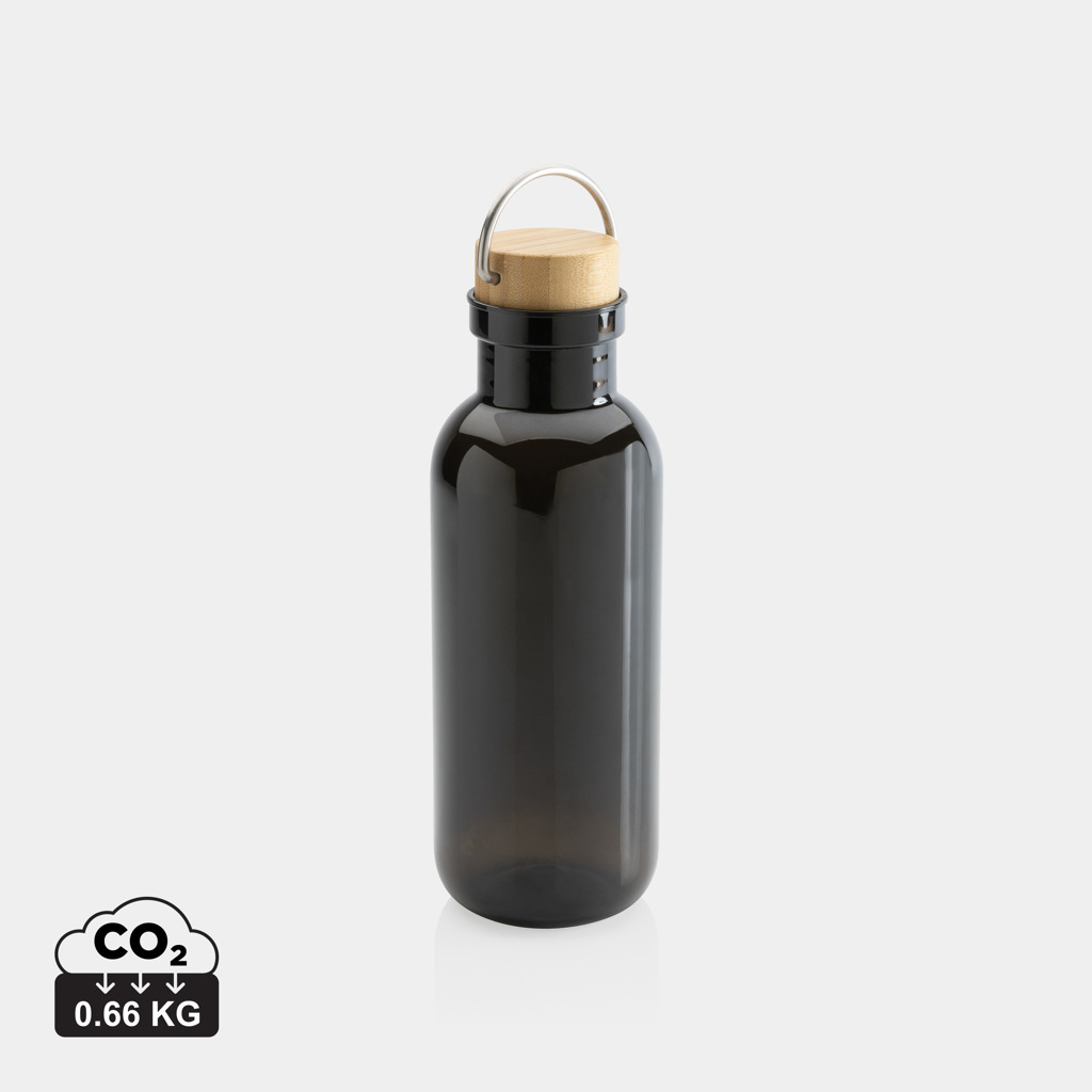 Botella RCS RPET con tapa y asa de bambú