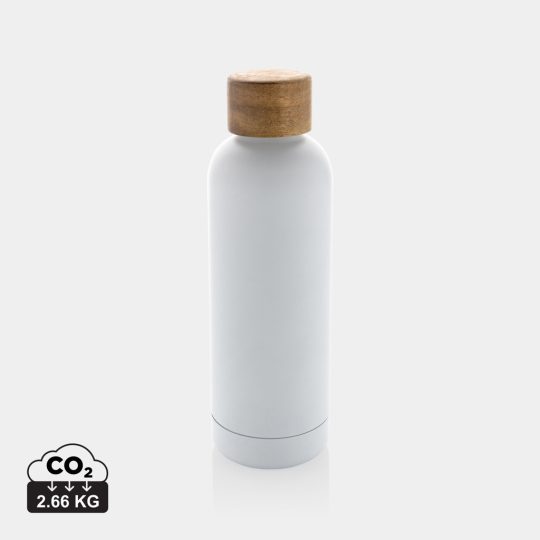 Botella Wood de acero inoxidable reciclado certificado RCS