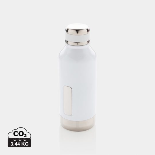 Botella al vacío antigoteo con placa para logo