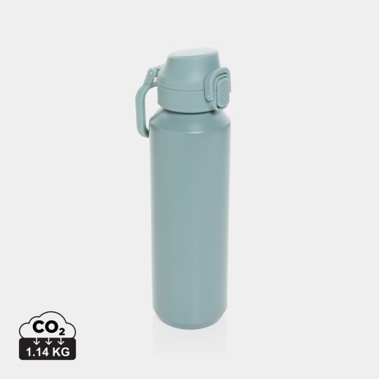 Botella deportiva con cierre de acero reciclado RCS, 600 ml