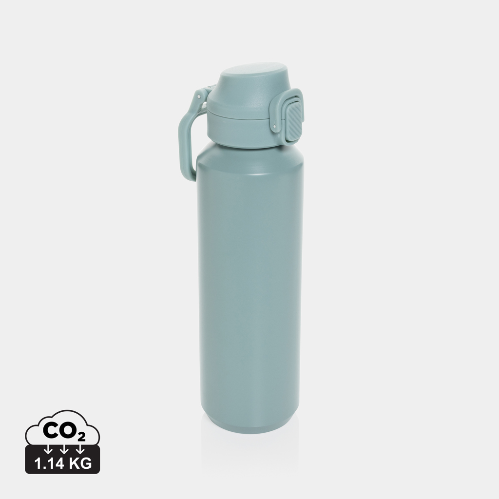 Botella deportiva con cierre de acero reciclado RCS, 600 ml