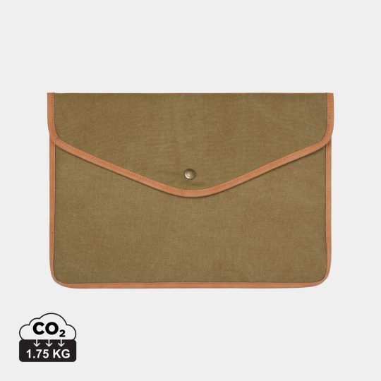 Funda para portátil 14" de lona reciclada VINGA Bosler GRS