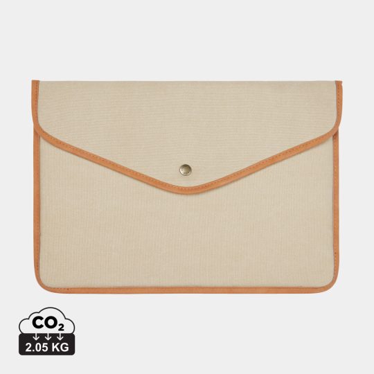 Funda para portátil 16" de lona reciclada VINGA Bosler GRS