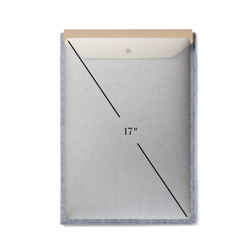 Funda para portátil de 17" de fieltro reciclado VINGA Albo - Imagen 4