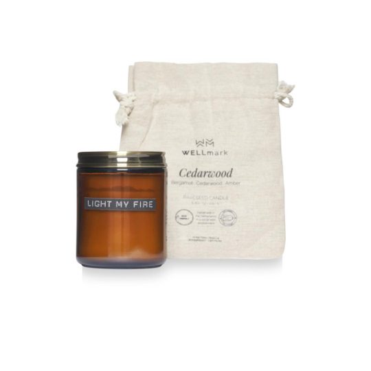 Vela perfumada mediana de madera de cedro