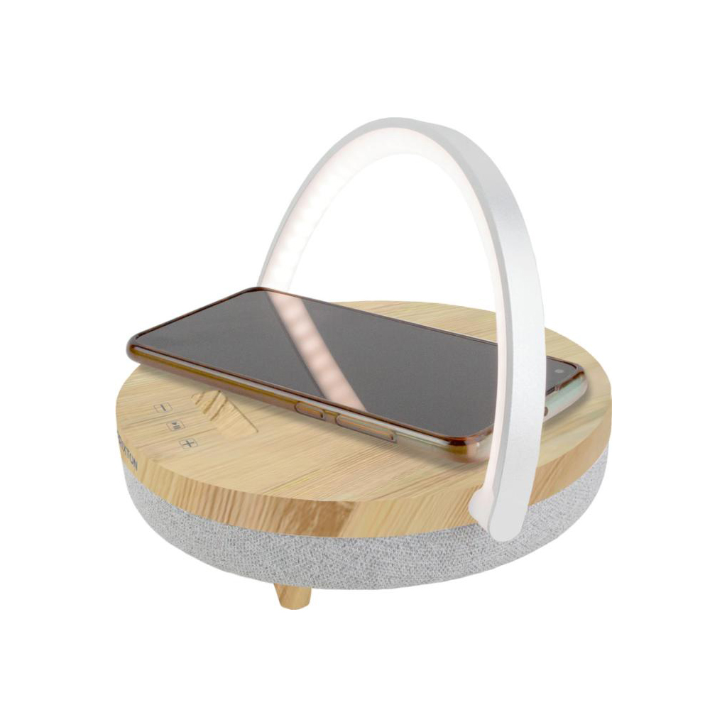 Altavoz Bluetooth® 4 en 1 de 10 W con luz LED y base de carga inalámbrica Prixton