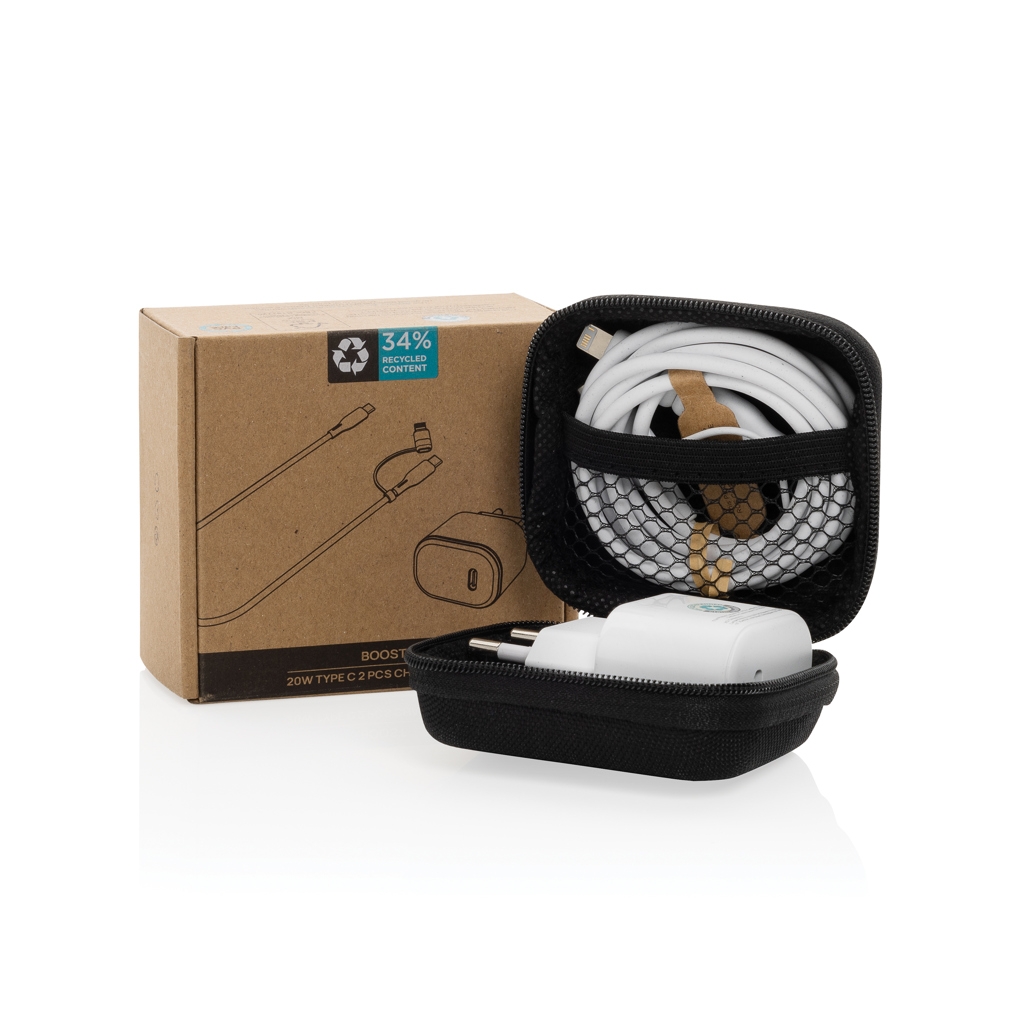 Set de carga 2 piezas Boost RCS PET reciclado 20W tipo C - Imagen 2