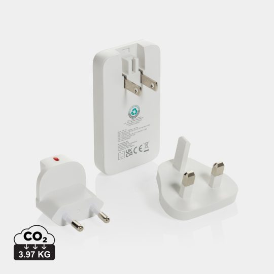 Cargador plano Fluxo RCS 65W GaN y conectores universales