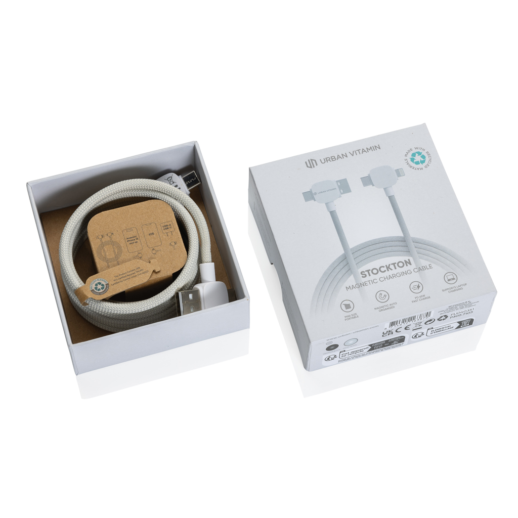 Cable magnético TPE/PET reciclado Urban Vitamin Stockton 65W - Imagen 2