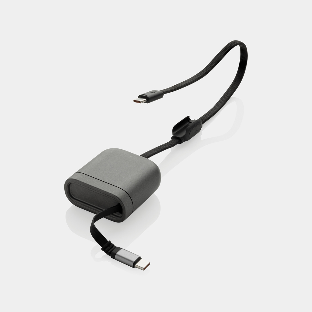 Cable de carga rápida 100W retráctil reciclado Spira RCS