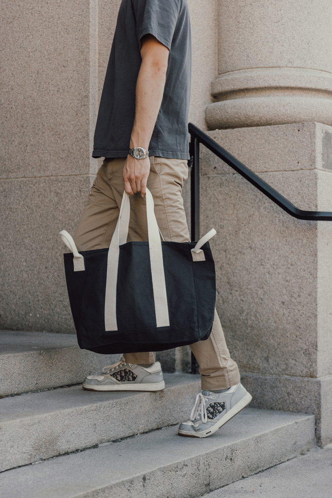 Bolsa playa BEAU AWARE™ lona reciclada 400 g/m² asa lateral - Imagen 4