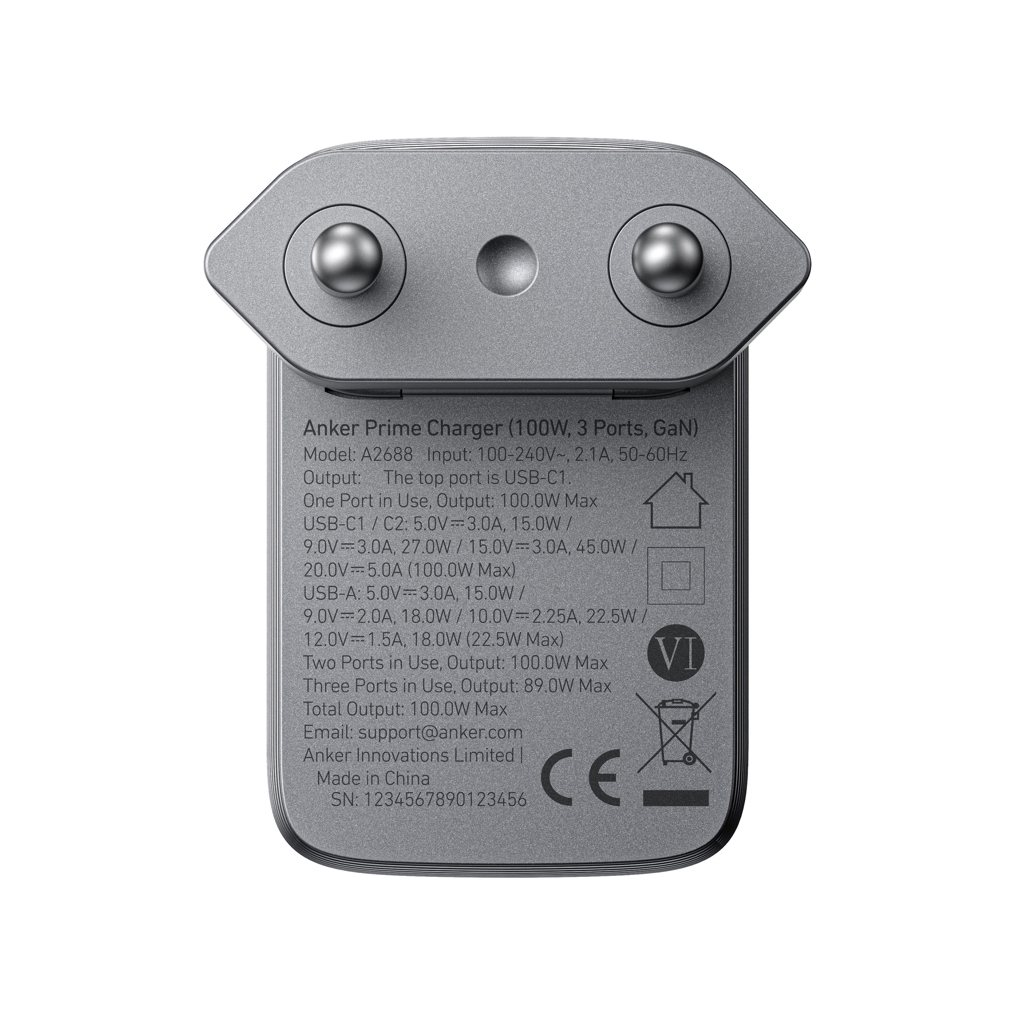 Cargador Anker Prime 100W, 3 puertos y GaN - Imagen 3